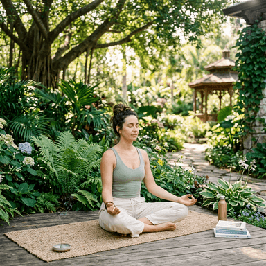 Wellness retreat meditation
