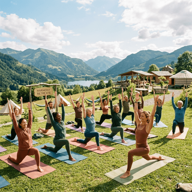 Group yoga retreat